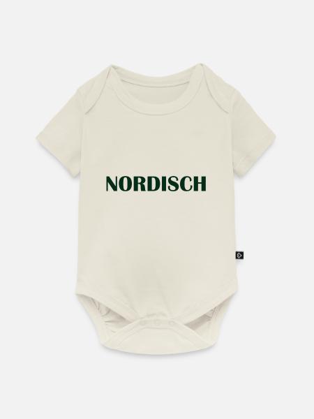 Nordisch - Baby Premium Kurzarmbody - Naturweiß