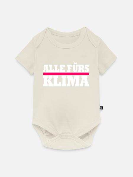 Alle fürs klima - Baby Premium Kurzarmbody - Naturweiß