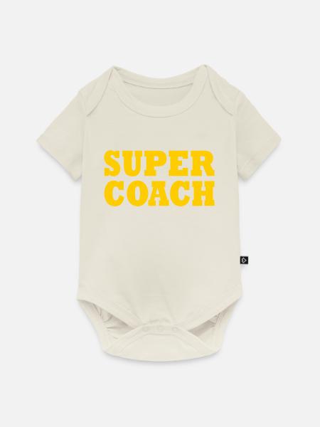 Super coach - Baby Premium Kurzarmbody - Naturweiß