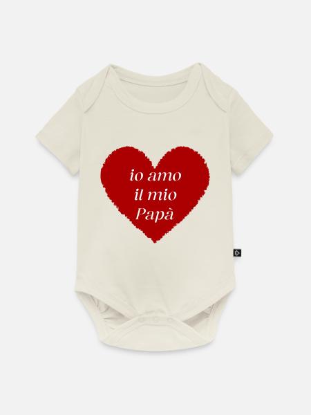 Ich liebe meinen Papa - Baby Premium Kurzarmbody - Naturweiß