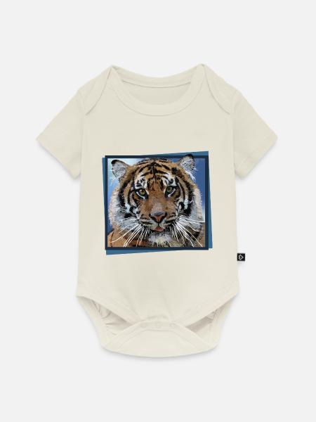 Tiger - Baby Premium Kurzarmbody - Naturweiß
