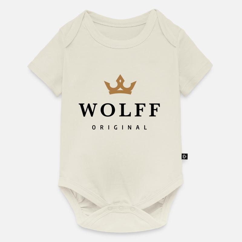 Wolff - Body à manches courtes Premium Bébé - blanc cassé