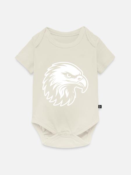 Adler Kopf - Baby Premium Kurzarmbody - Naturweiß