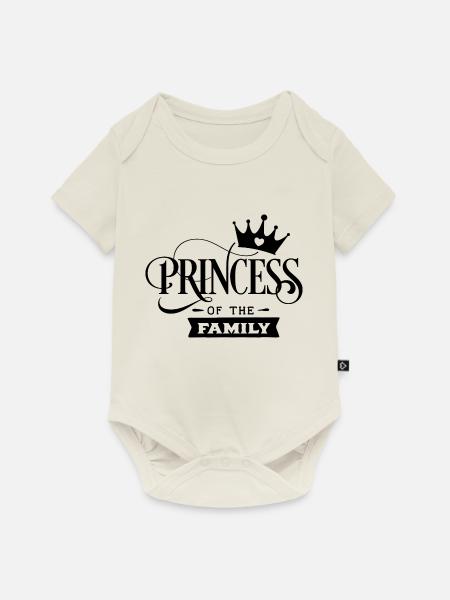 Princess - Baby Premium Kurzarmbody - Naturweiß