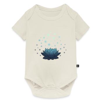 Lotus magic (blue) - Baby Premium short-sleeve bodysuit - off white - Front