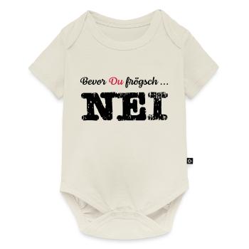 Nei | Schweizerdeutsch | Schweiz | Frau Kinder - Baby Premium Kurzarmbody - Naturweiß - Vorne