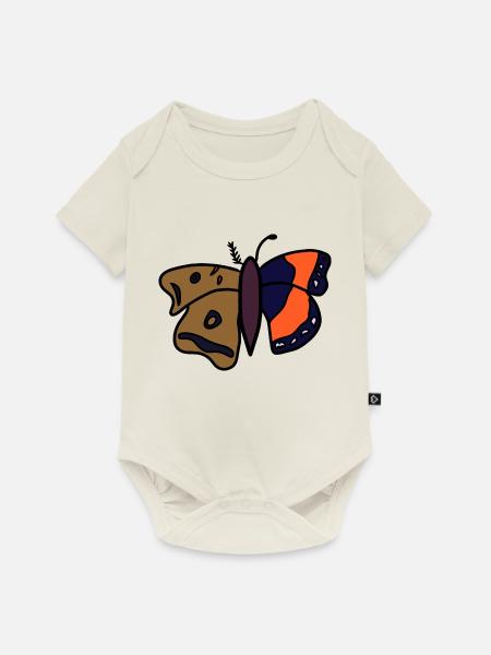 Dämmerung Schmetterling - Baby Premium Kurzarmbody - Naturweiß