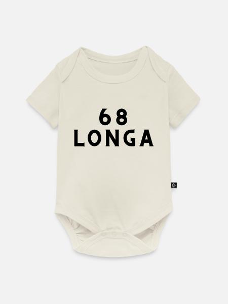 68 Longa Mannheim Monnem - Baby Premium Kurzarmbody - Naturweiß