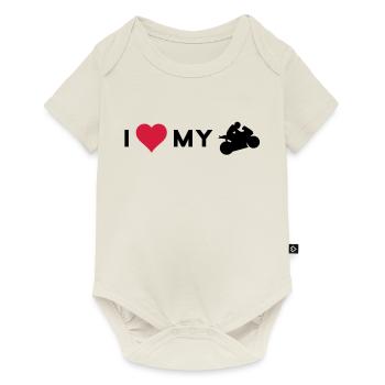 J'aime mon vélo - Body à manches courtes Premium Bébé - blanc cassé - Devant