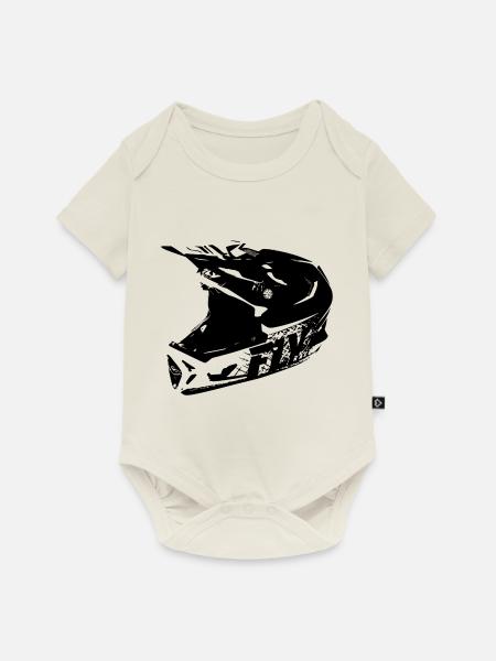 Helm - Baby Premium Kurzarmbody - Naturweiß