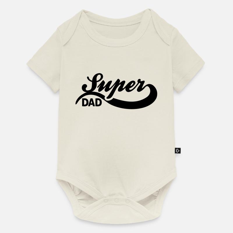Père - Body à manches courtes Premium Bébé - blanc cassé