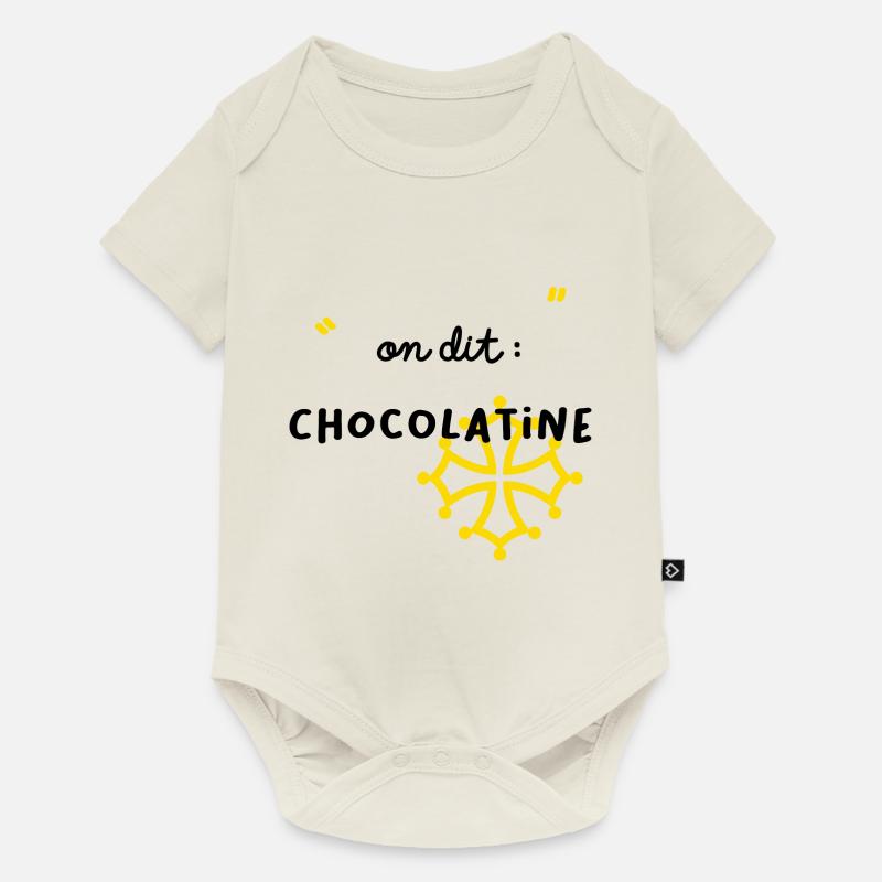On dit chocolatine - Body à manches courtes Premium Bébé - blanc cassé