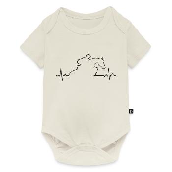 EKG Springreiten - Baby Premium Kurzarmbody - Naturweiß - Vorne