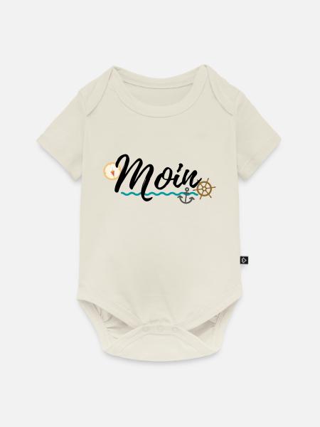 Moin - Baby Premium Kurzarmbody - Naturweiß