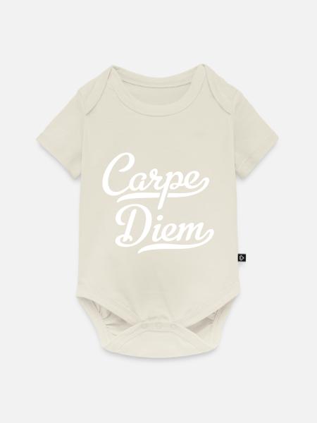 Carpe Diem - Baby Premium Kurzarmbody - Naturweiß