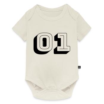 01 - Numéro -Équipe - Body à manches courtes Premium Bébé - blanc cassé - Devant