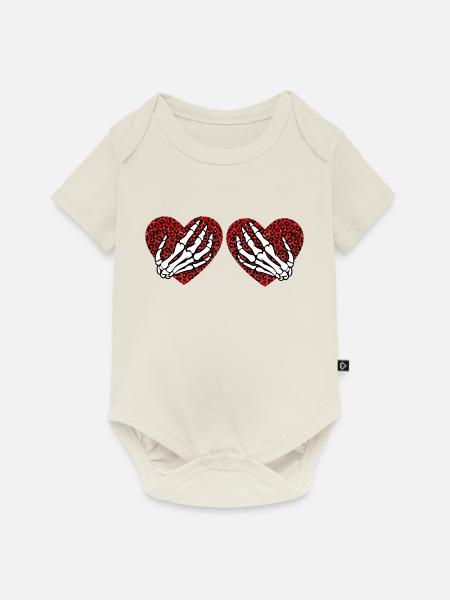 Liebe Hände Sake - Baby Premium Kurzarmbody - Naturweiß