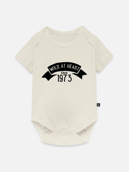 1973 - Baby Premium Kurzarmbody - Naturweiß