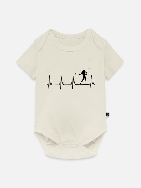 Dancing Dance Music - Baby Premium Kurzarmbody - Naturweiß