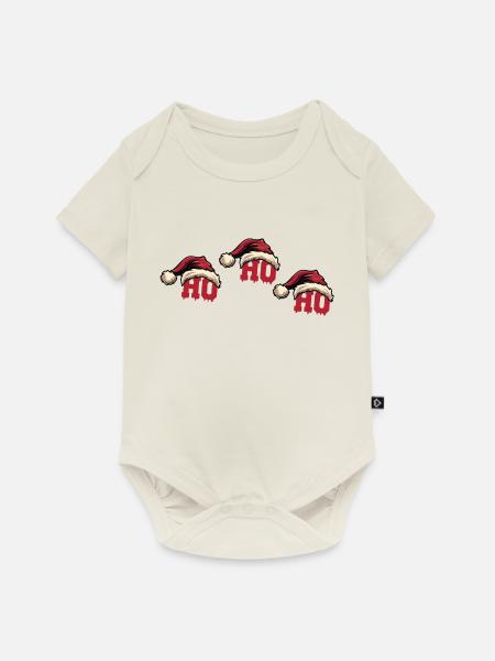 Weihnachten Ho Ho Ho - Baby Premium Kurzarmbody - Naturweiß