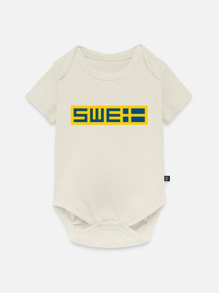 Schwedisch - Baby Premium Kurzarmbody - Naturweiß