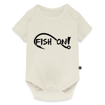 Fisch auf - Baby Premium Kurzarmbody - Naturweiß - Vorne