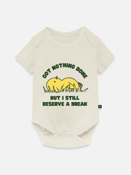 Nichts erledigt - Baby Premium Kurzarmbody - Naturweiß