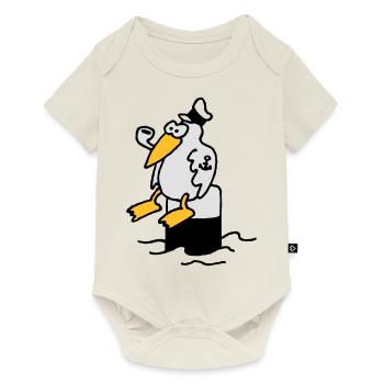 moewe_am_hafen_3c - Baby Premium short-sleeve bodysuit - off white - Front