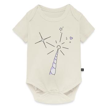 Einhorn Horn - Baby Premium Kurzarmbody - Naturweiß - Vorne