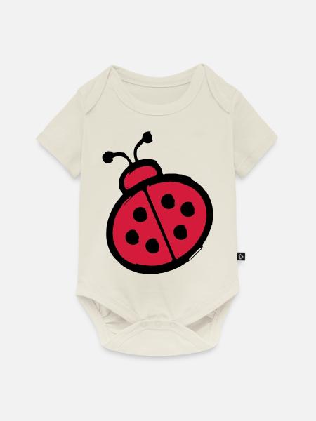 ladybug - Baby Premium Kurzarmbody - Naturweiß