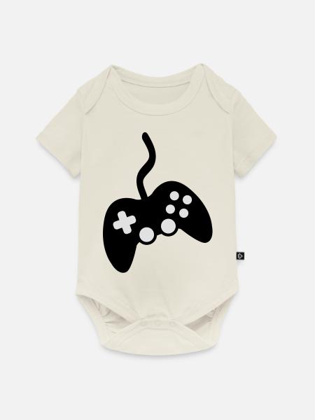 Games Controller - Baby Premium Kurzarmbody - Naturweiß