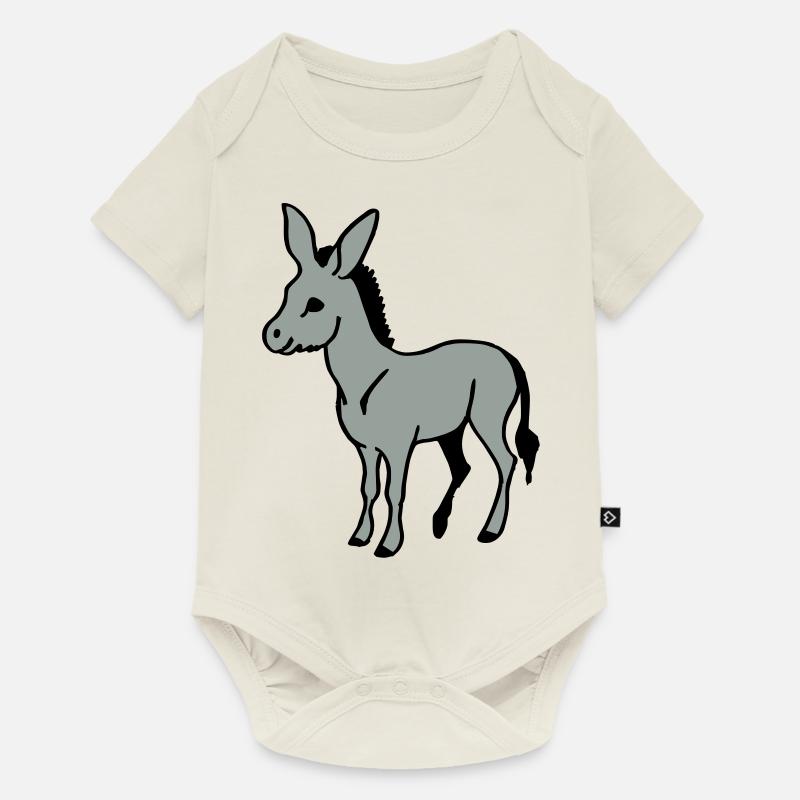 Âne - Body à manches courtes Premium Bébé - blanc cassé