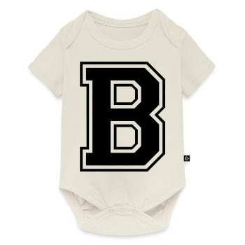 b - Baby Premium Kurzarmbody - Naturweiß - Vorne