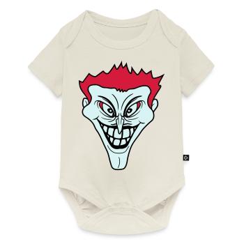 psycho psychopath crazy clown joker grin mu - Baby Premium short-sleeve bodysuit - off white - Front