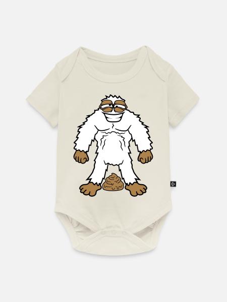 shit heap stink shit kot yeti m - Baby Premium short-sleeve bodysuit - off white
