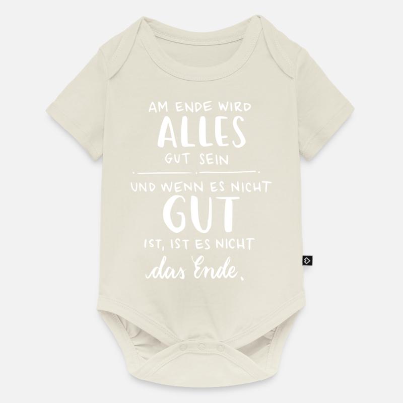 Alles wird gut - Baby Premium Kurzarmbody - Naturweiß