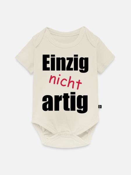 einzig_nicht_artig - Baby Premium Kurzarmbody - Naturweiß