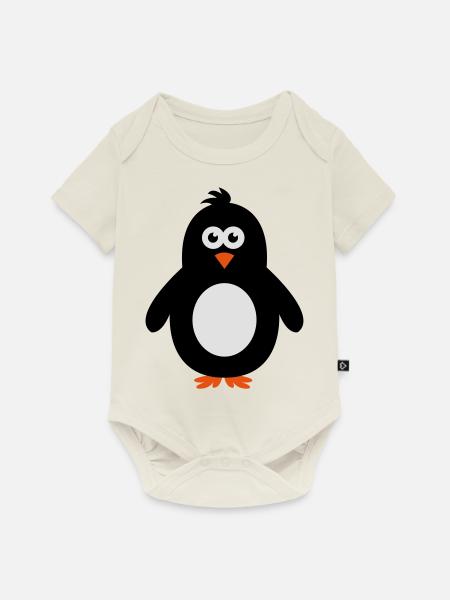 pinguin - Baby Premium Kurzarmbody - Naturweiß