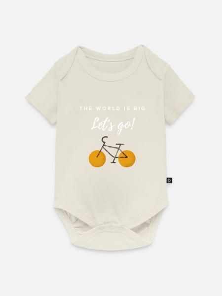 Let's go! - Baby Premium Kurzarmbody - Naturweiß
