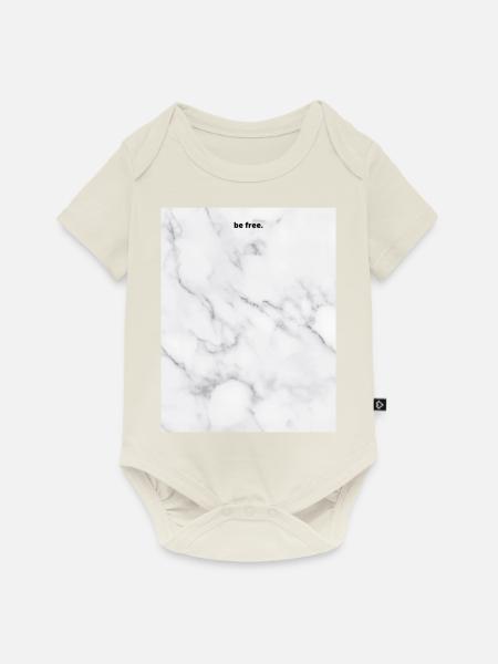be free. - Baby Premium Kurzarmbody - Naturweiß