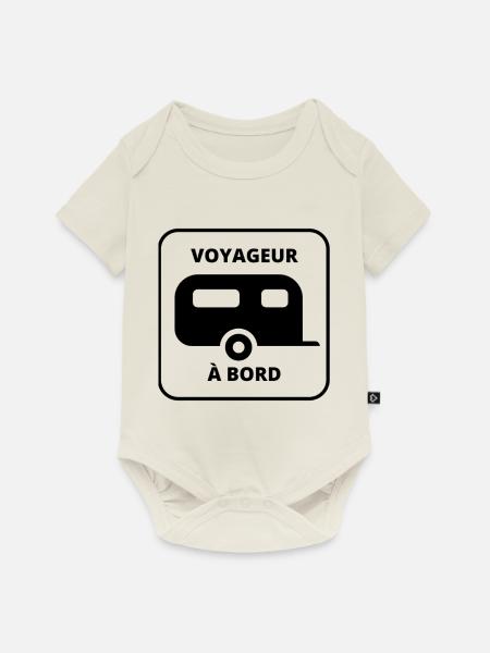 Reisender an Bord - Baby Premium Kurzarmbody - Naturweiß