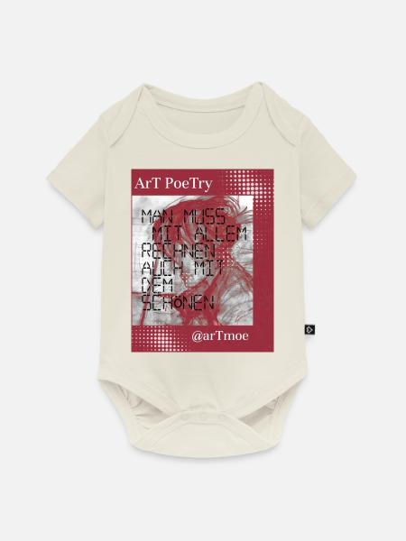 Collection ArtPoeTry - Baby Premium Kurzarmbody - Naturweiß