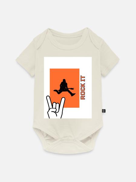 ROCK IT - Baby Premium Kurzarmbody - Naturweiß