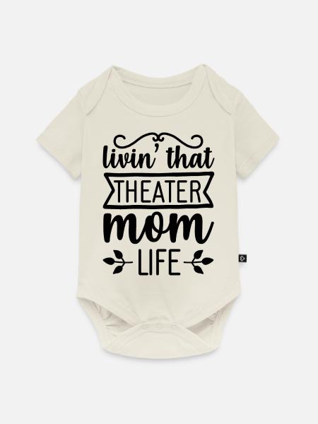 Theater Mama - Baby Premium Kurzarmbody - Naturweiß