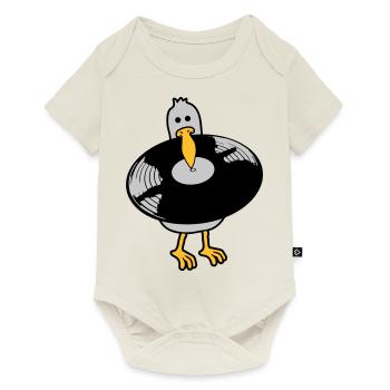 Party Seagull Vinyl Record - Baby Premium short-sleeve bodysuit - off white - Front