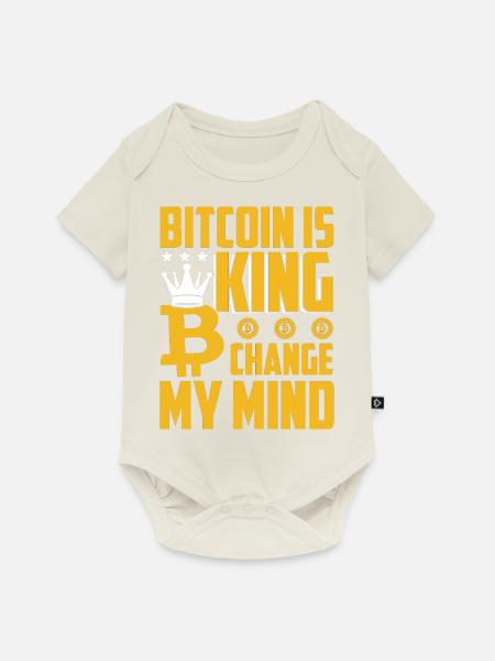 Bitcoin ist König - Baby Premium Kurzarmbody - Naturweiß