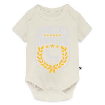 do it tomorrow quote - Baby Premium short-sleeve bodysuit - off white - Front