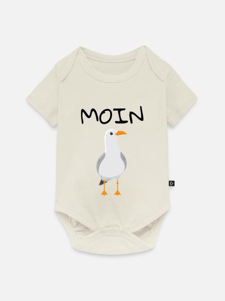 MOIN Möwe - Baby Premium Kurzarmbody - Naturweiß