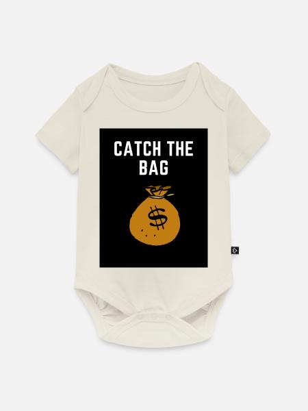 Catch THE BAG - Baby Premium Kurzarmbody - Naturweiß