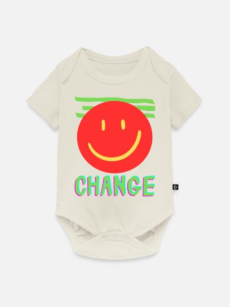 CHANGE - Baby Premium Kurzarmbody - Naturweiß